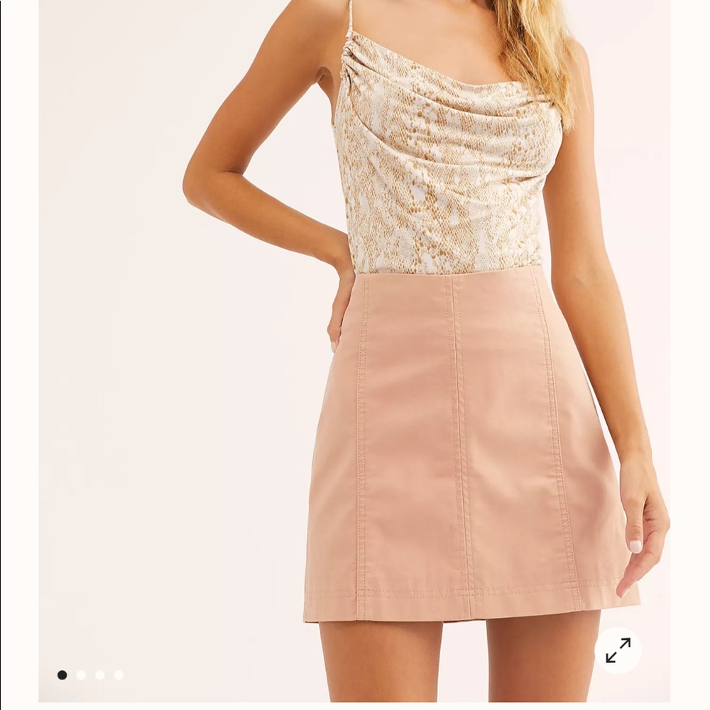Free People Modern Femme Vegan Suede Mini Skirt